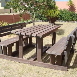 Picnic set 6-seater with backs